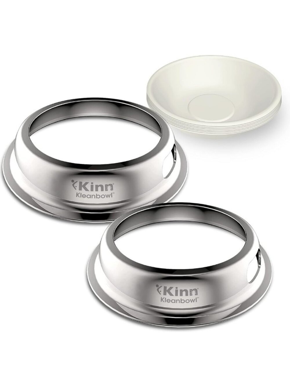Stainless Steel Pet Bowls Set of 2 - 24 oz, Durable & Easy to Clean Design